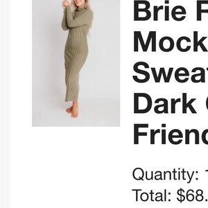 Worth Collective Ribbed Knit Mock Neck Midi Sweater Dress - BumpFriendly - Black